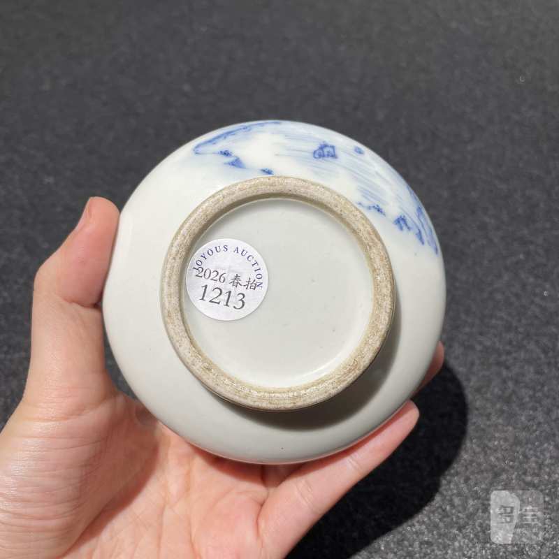 清光绪 青花山水人物故事图荸荠瓶 - 图11